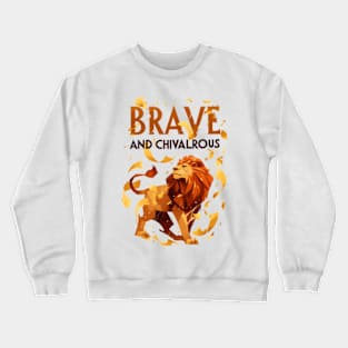 Brave and Chivalrous - Majestic Lion - Fantasy Crewneck Sweatshirt